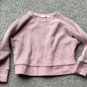 Pink waffle knit Sweater